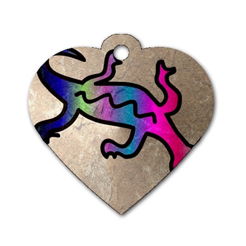 Lizard Dog Tag Heart (One Sided)  from ArtsNow.com Front