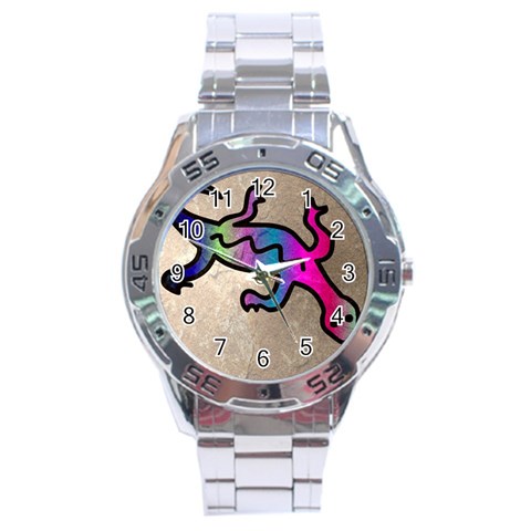 Lizard Stainless Steel Watch from ArtsNow.com Front