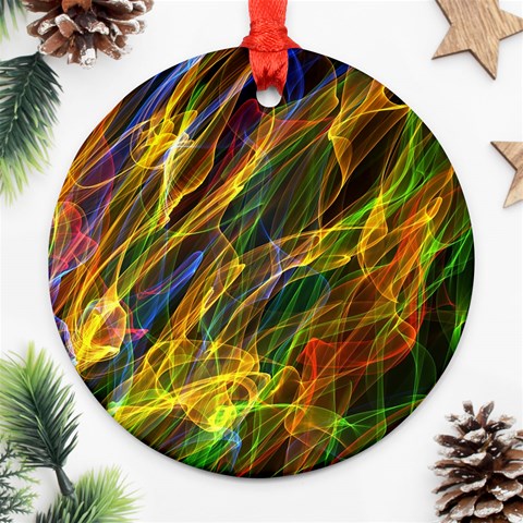 Abstract Smoke Round Ornament (Two Sides) from ArtsNow.com Back