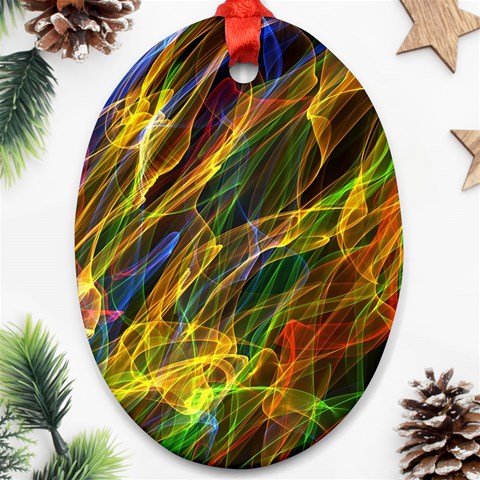 Abstract Smoke Oval Ornament (Two Sides) from ArtsNow.com Back