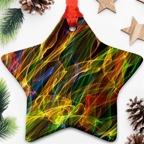 Abstract Smoke Star Ornament (Two Sides) from ArtsNow.com Back