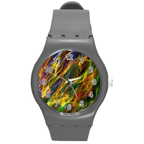 Abstract Smoke Plastic Sport Watch (Medium) from ArtsNow.com Front