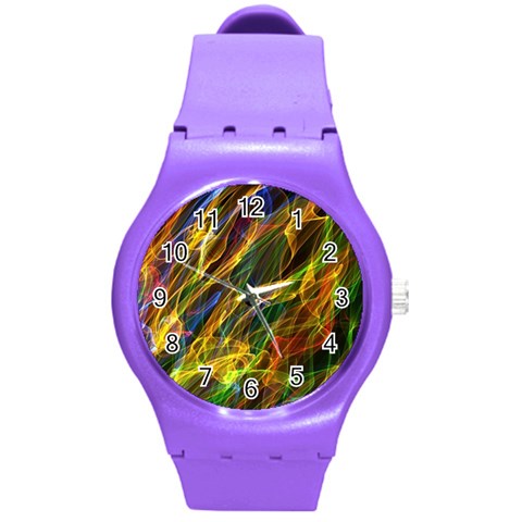 Abstract Smoke Plastic Sport Watch (Medium) from ArtsNow.com Front