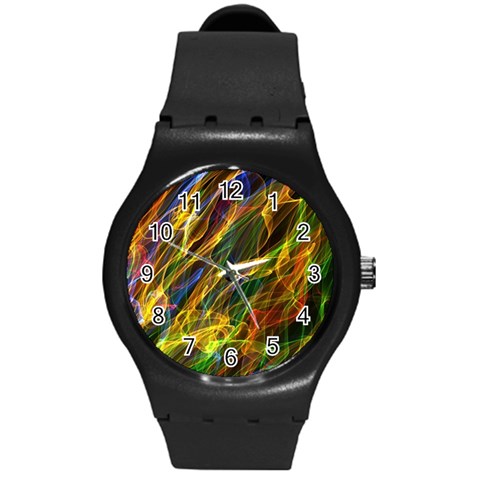 Abstract Smoke Plastic Sport Watch (Medium) from ArtsNow.com Front