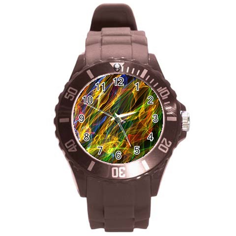 Abstract Smoke Plastic Sport Watch (Large) from ArtsNow.com Front