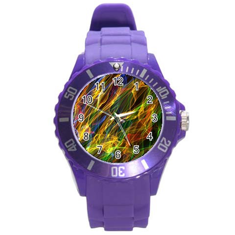 Abstract Smoke Plastic Sport Watch (Large) from ArtsNow.com Front