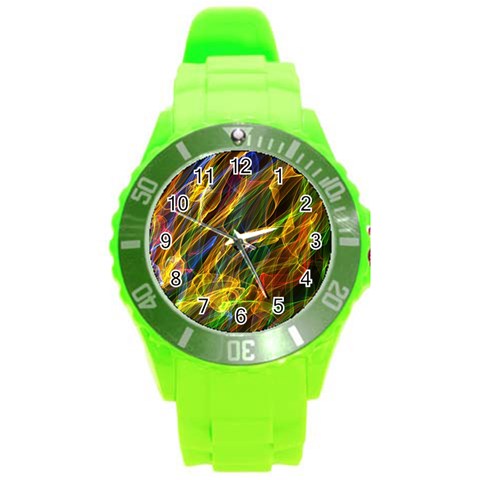 Abstract Smoke Plastic Sport Watch (Large) from ArtsNow.com Front