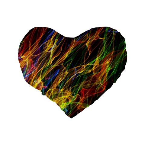 Abstract Smoke 16  Premium Heart Shape Cushion  from ArtsNow.com Back