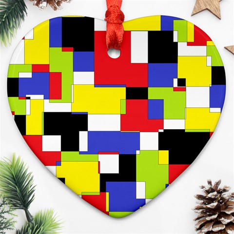 Mod Geometric Heart Ornament from ArtsNow.com Front