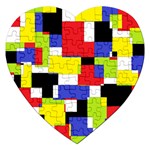 Mod Geometric Jigsaw Puzzle (Heart)