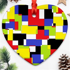 Mod Geometric Heart Ornament (Two Sides) from ArtsNow.com Back