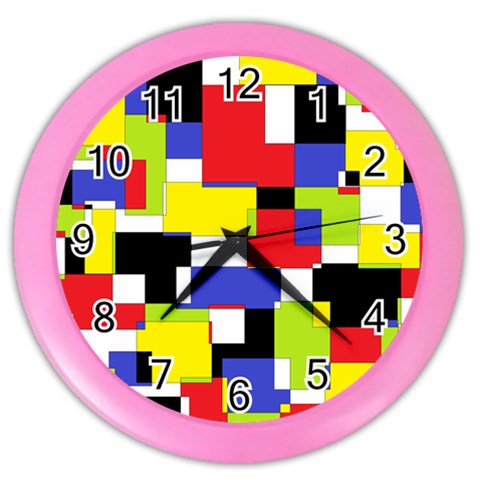 Mod Geometric Wall Clock (Color) from ArtsNow.com Front