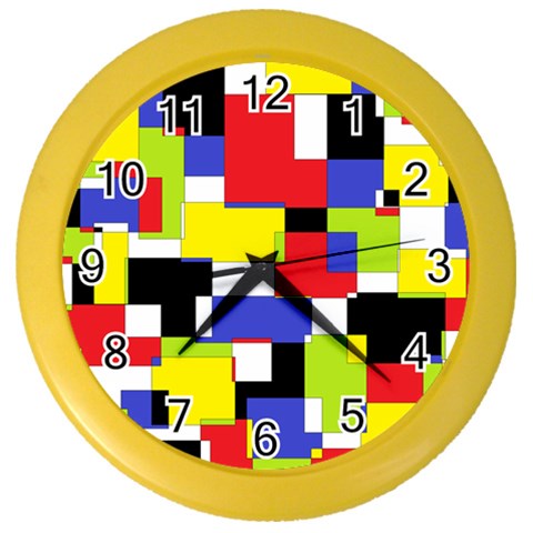 Mod Geometric Wall Clock (Color) from ArtsNow.com Front