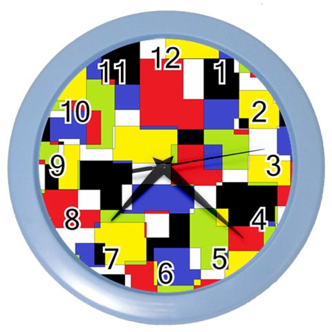 Mod Geometric Wall Clock (Color) from ArtsNow.com Front