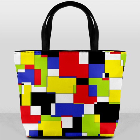 Mod Geometric Bucket Handbag from ArtsNow.com Front