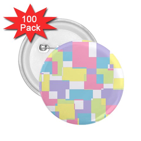 Mod Pastel Geometric 2.25  Button (100 pack) from ArtsNow.com Front