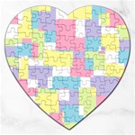 Mod Pastel Geometric Jigsaw Puzzle (Heart)