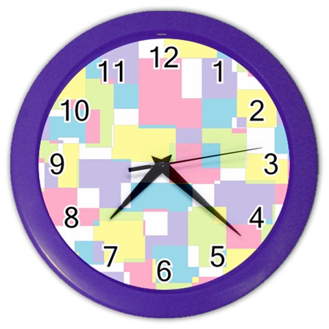 Mod Pastel Geometric Wall Clock (Color) from ArtsNow.com Front