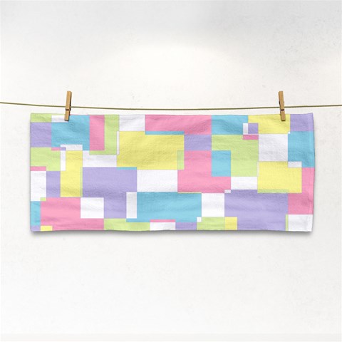 Mod Pastel Geometric Hand Towel from ArtsNow.com Front