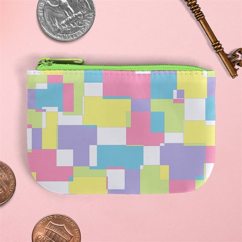 Mod Pastel Geometric Coin Change Purse from ArtsNow.com Front