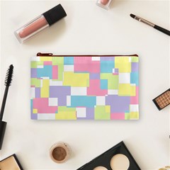 Mod Pastel Geometric Cosmetic Bag (Small) from ArtsNow.com Front