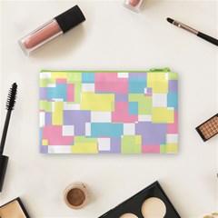 Mod Pastel Geometric Cosmetic Bag (Small) from ArtsNow.com Back