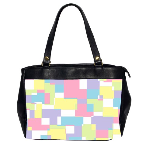 Mod Pastel Geometric Oversize Office Handbag (Two Sides) from ArtsNow.com Front