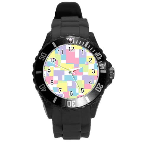 Mod Pastel Geometric Plastic Sport Watch (Large) from ArtsNow.com Front