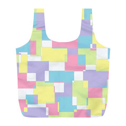 Mod Pastel Geometric Reusable Bag (L) from ArtsNow.com Back