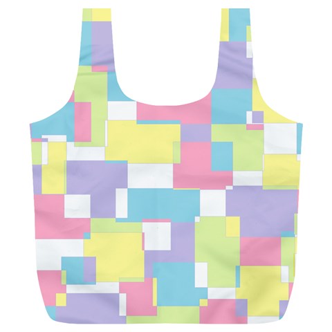 Mod Pastel Geometric Reusable Bag (XL) from ArtsNow.com Front