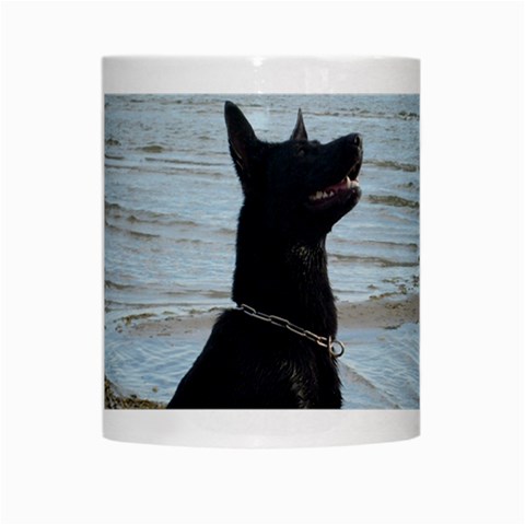 Black German Shepherd White Coffee Mug from ArtsNow.com Center