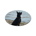 Black German Shepherd Sticker (Oval)