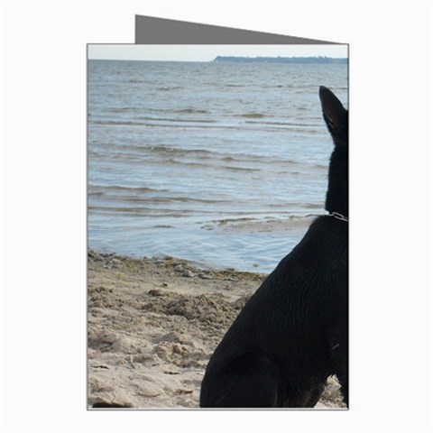 Black German Shepherd Greeting Card from ArtsNow.com Right