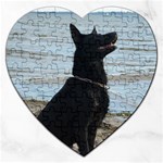 Black German Shepherd Jigsaw Puzzle (Heart)