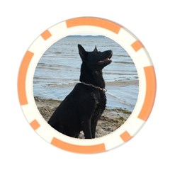 Black German Shepherd Poker Chip from ArtsNow.com Front