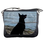 Black German Shepherd Messenger Bag