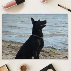 Black German Shepherd Cosmetic Bag (XXL) from ArtsNow.com Front