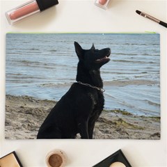 Black German Shepherd Cosmetic Bag (XXL) from ArtsNow.com Back