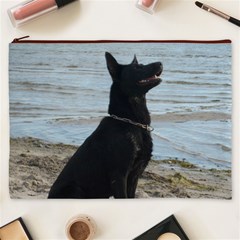 Black German Shepherd Cosmetic Bag (XXXL) from ArtsNow.com Front