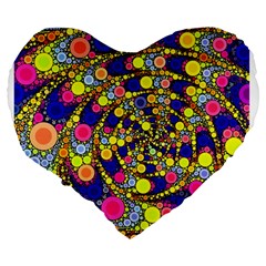 Wild Bubbles 1966 19  Premium Heart Shape Cushion from ArtsNow.com Back