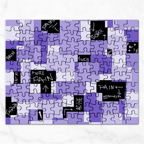 Purple Pain Modular Jigsaw Puzzle (Rectangle) from ArtsNow.com Front