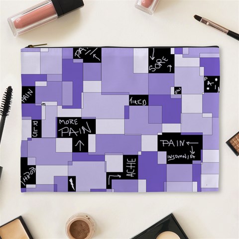 Purple Pain Modular Cosmetic Bag (XL) from ArtsNow.com Front