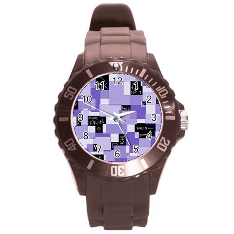 Purple Pain Modular Plastic Sport Watch (Large) from ArtsNow.com Front