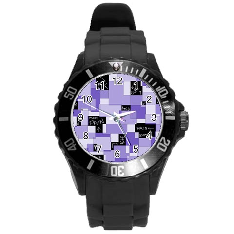 Purple Pain Modular Plastic Sport Watch (Large) from ArtsNow.com Front