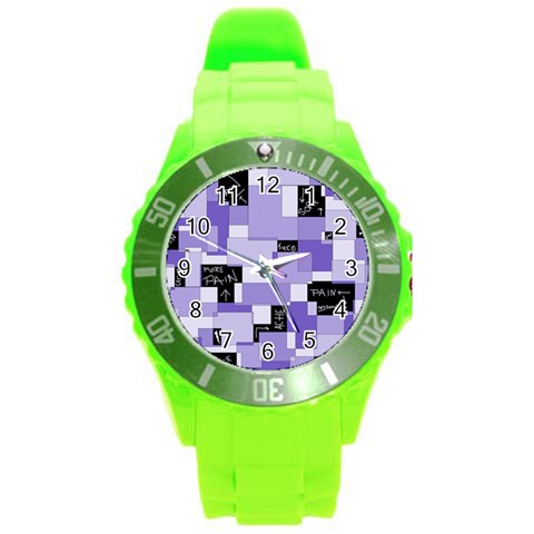 Purple Pain Modular Plastic Sport Watch (Large) from ArtsNow.com Front