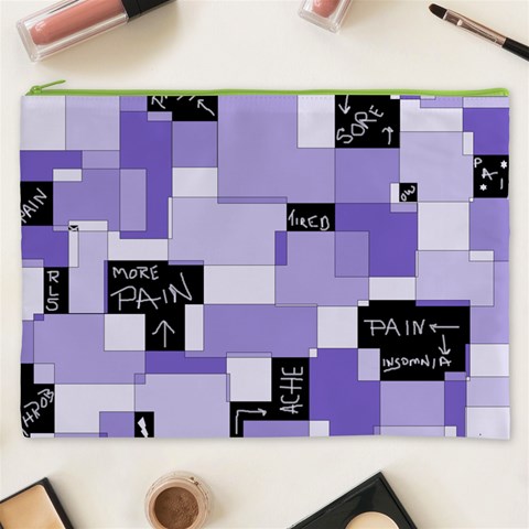 Purple Pain Modular Cosmetic Bag (XXXL) from ArtsNow.com Front