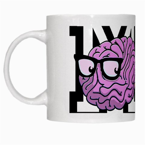 Poke Brain Me 2 White Coffee Mug from ArtsNow.com Left