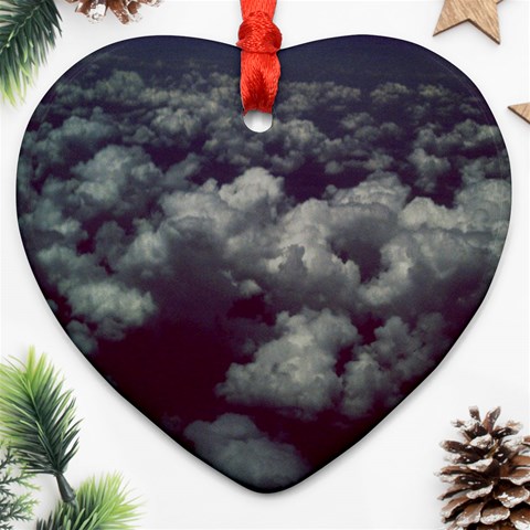 Through The Evening Clouds Heart Ornament from ArtsNow.com Front