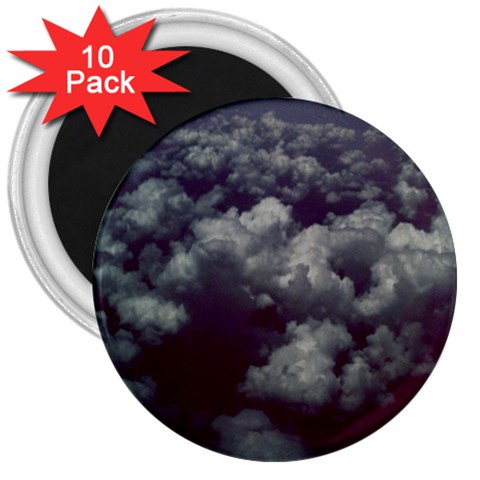 Through The Evening Clouds 3  Button Magnet (10 pack) from ArtsNow.com Front