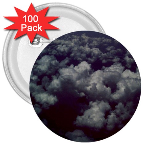 Through The Evening Clouds 3  Button (100 pack) from ArtsNow.com Front